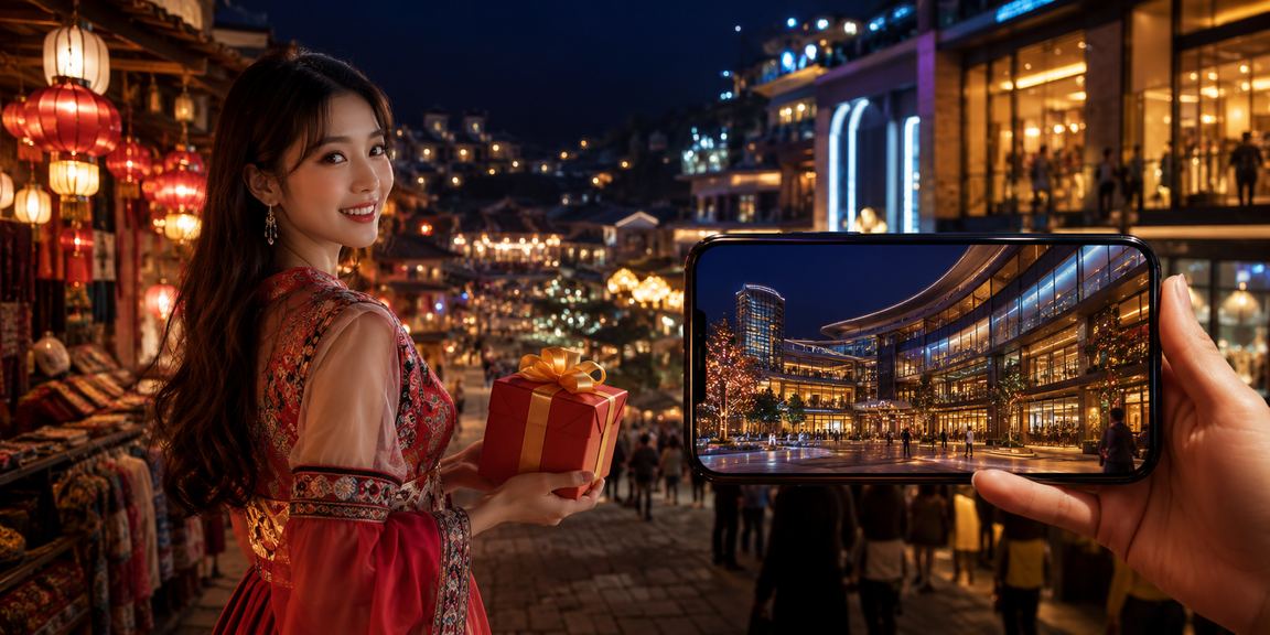 Cảnh đêm chợ đêm Việt Nam với casino di động